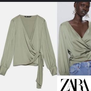 Zara satin blouse
